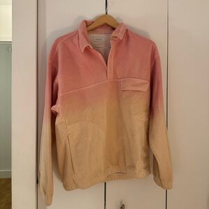 Saturdays Tie-Dye zip up collared sweater